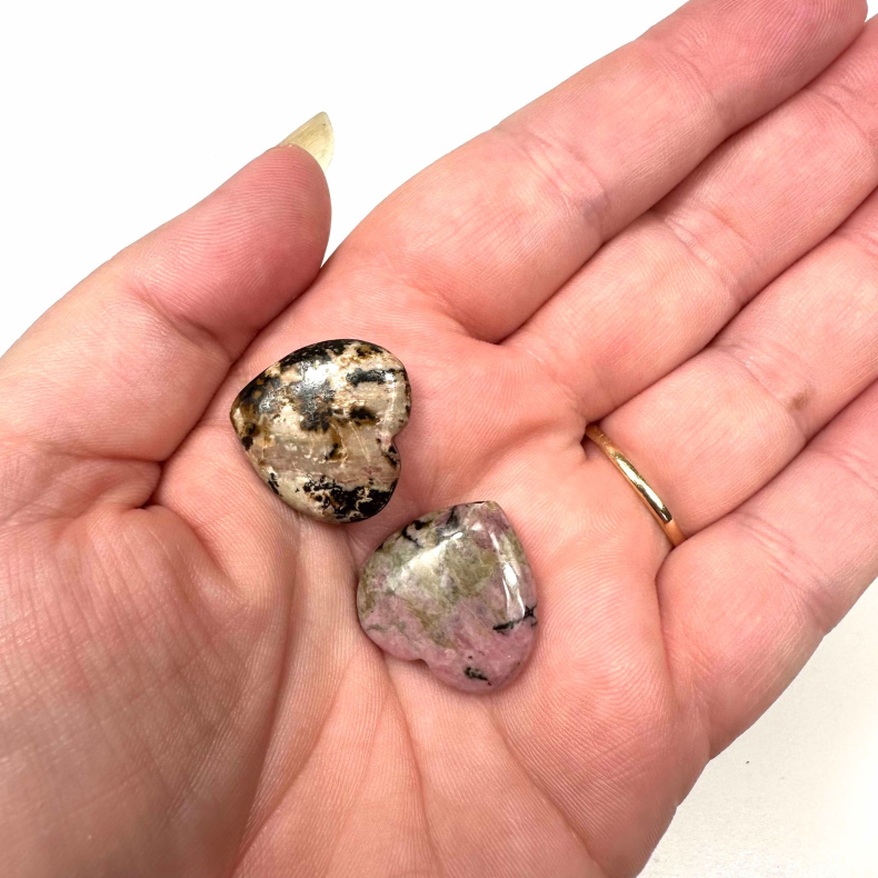 Rhodonit, mini hjerte 