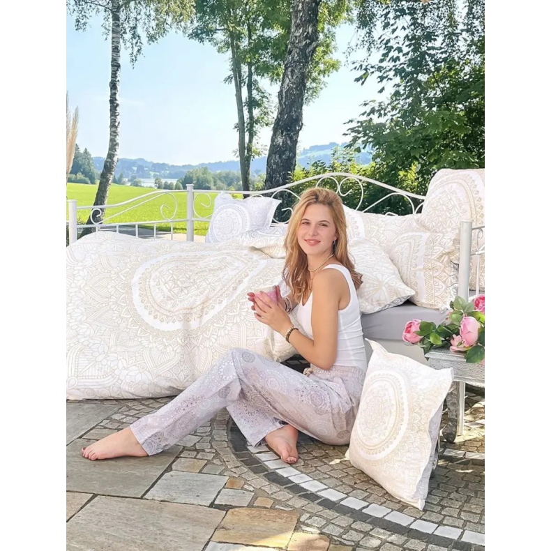 Silver Gold, kologisk sengetj m. rosakvarts